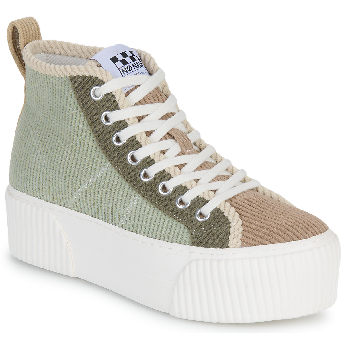 Chaussures Femme Baskets basses No Name IRON MID Vert / Beige