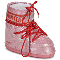 Chaussures Femme Bottes de neige Moon Boot MB ICON LOW GLITTER Rose / Rouge