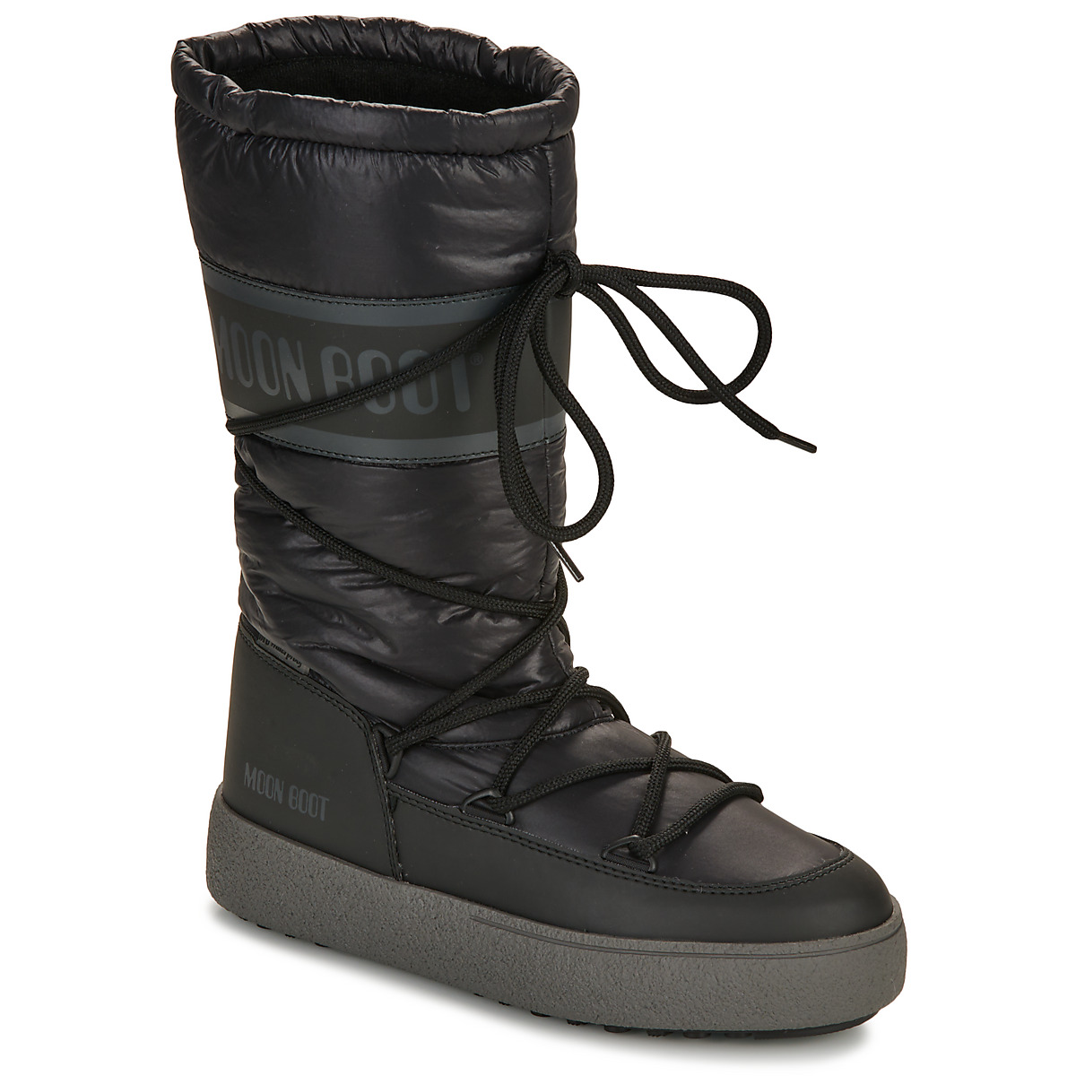 Chaussures Femme Bottes de neige Moon Boot MB LTRACK HIGH NYLON WP Noir