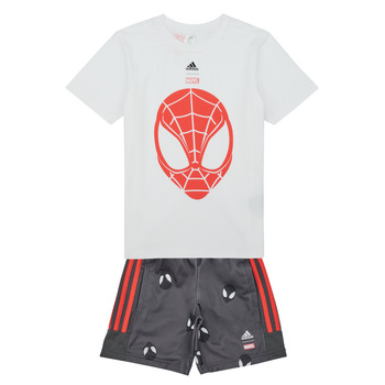 Vêtements Garçon Ensembles enfant Adidas Sportswear LB DY SM T SET Blanc / Rouge