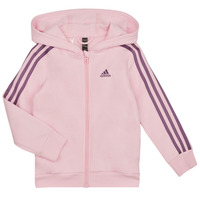 Vêtements Fille Sweats Adidas Sportswear LK 3S FL FZ HD Rose / Violet