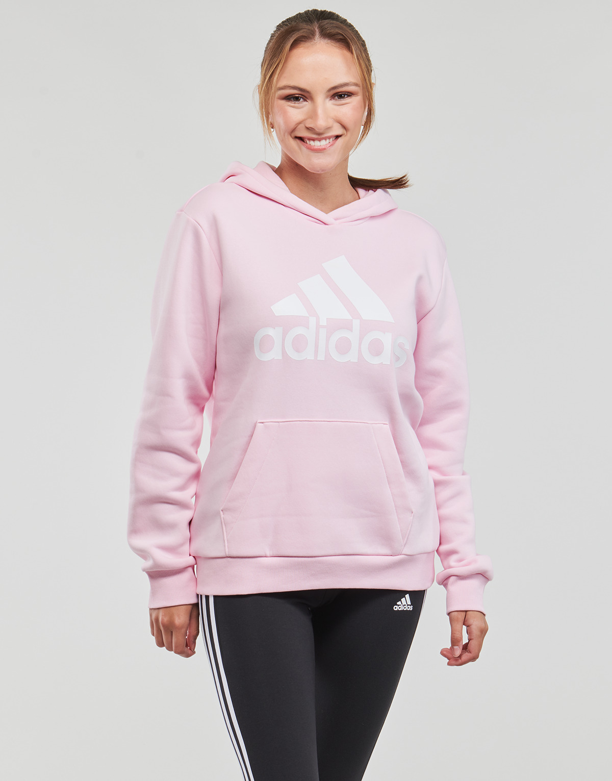 Vêtements Femme Sweats Adidas Sportswear BL OV HD Rose / Blanc