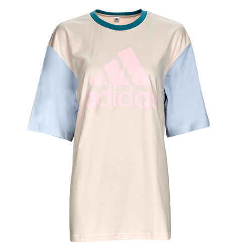 Vêtements Femme T-shirts manches courtes Adidas Sportswear BL BF TEE Beige / Bleu