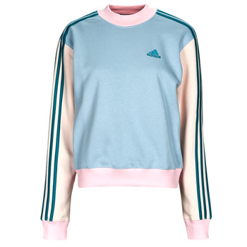 Vêtements Femme Sweats Adidas Sportswear 3S HN SWT Bleu / Rose