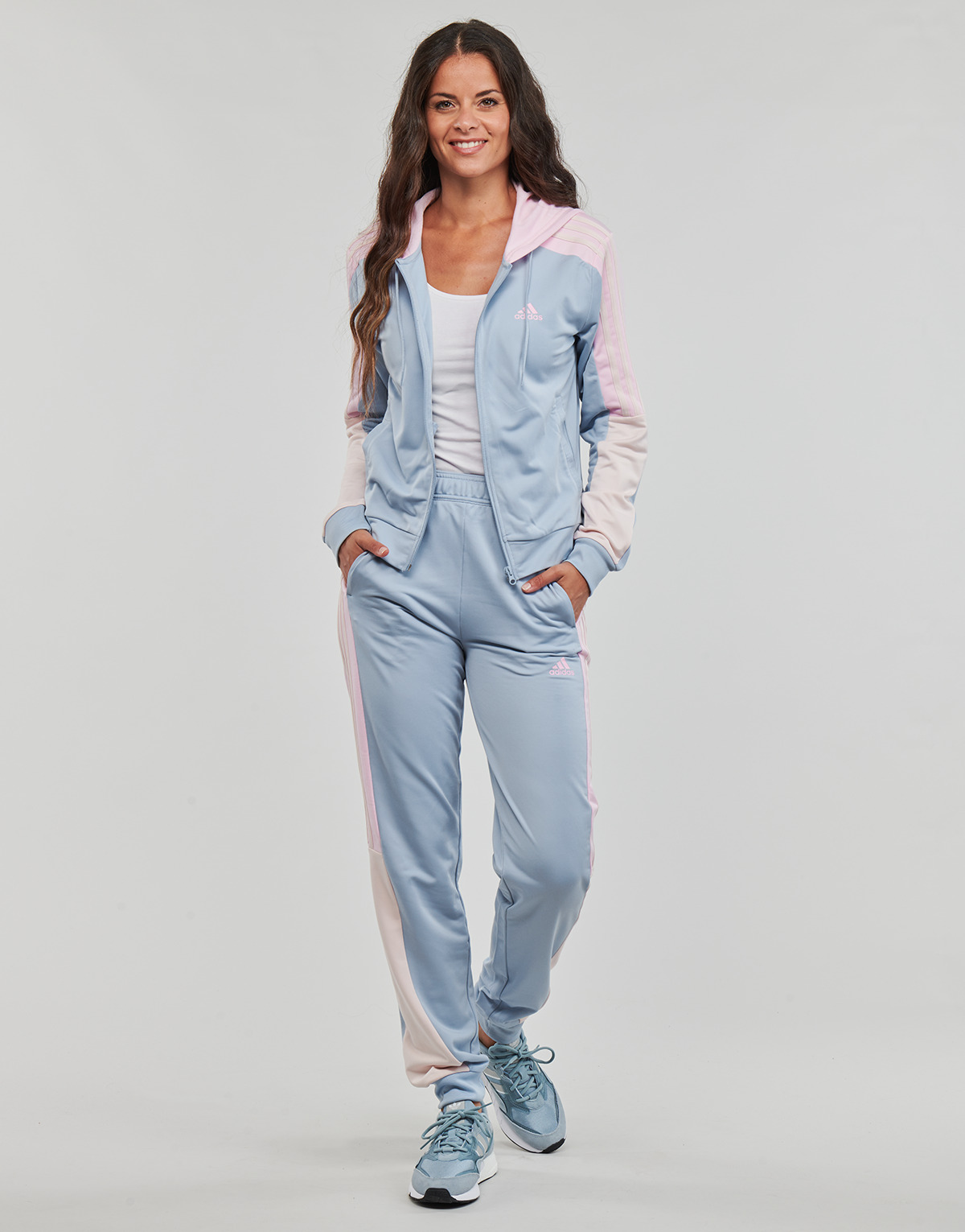 Vêtements Femme Ensembles de survêtement Adidas Sportswear BOLDBLOCK TS Bleu / Rose