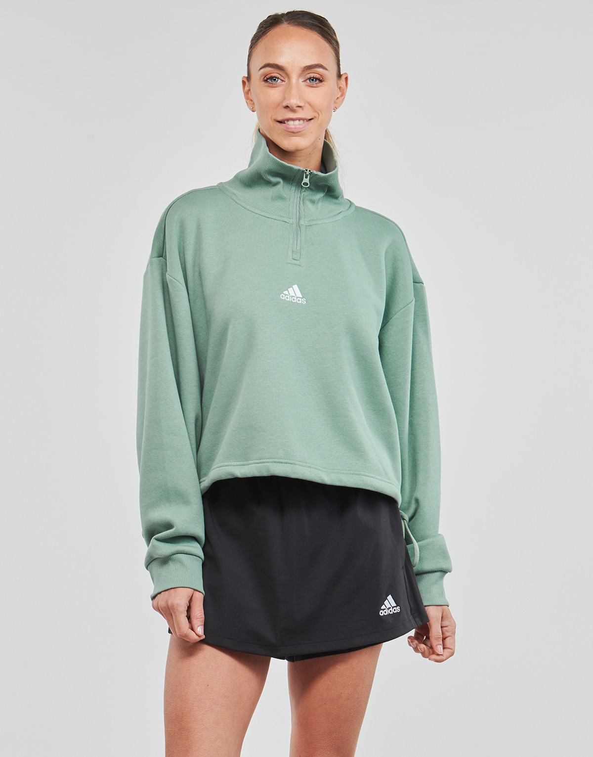 Vêtements Femme Sweats Adidas Sportswear 1/4 ZIP SILGRN Vert