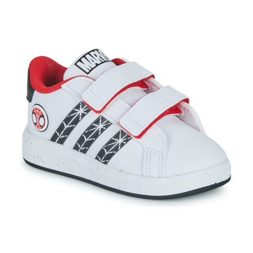 Chaussures Garçon Baskets basses Adidas Sportswear GRAND COURT Spider-man CF I Blanc / Rouge
