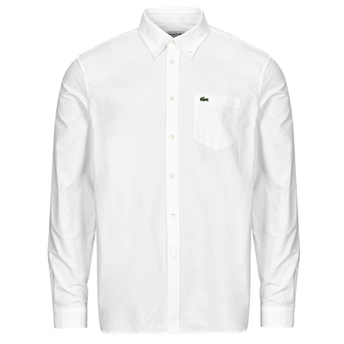 Vêtements Homme Chemises manches longues Lacoste CH1911 Blanc