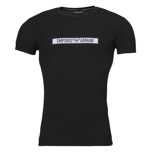 Vêtements Homme T-shirts manches courtes Emporio Armani LOGO LABEL Noir