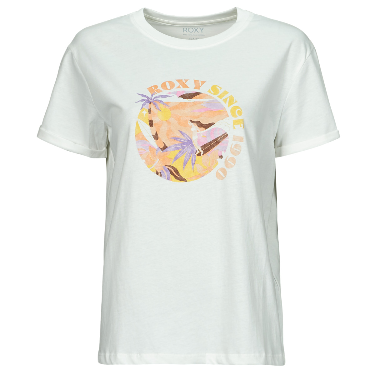 Vêtements Femme T-shirts manches courtes Roxy SUMMER FUN B Blanc