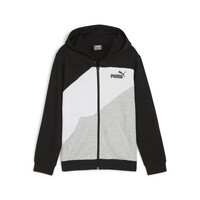 Vêtements Garçon Sweats Puma PUMA POWER COLORBLOCK FULL-ZIP HOODIE Noir / Blanc