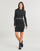 Vêtements Femme Robes courtes Calvin Klein Jeans LOGO ELASTIC MILANO LS DRESS Noir