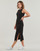 Vêtements Femme Robes longues Calvin Klein Jeans SEAMING LONG RIB DRESS Noir