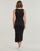 Vêtements Femme Robes longues Calvin Klein Jeans SEAMING LONG RIB DRESS Noir
