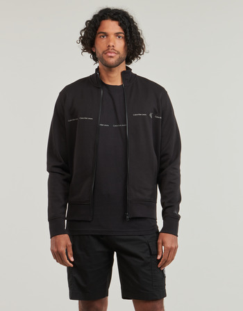 Calvin Klein Jeans LOGO REPEAT ZIP THROUGH Noir