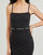 Vêtements Femme Robes courtes Calvin Klein Jeans LOGO ELASTIC STRAPPY DRESS Noir
