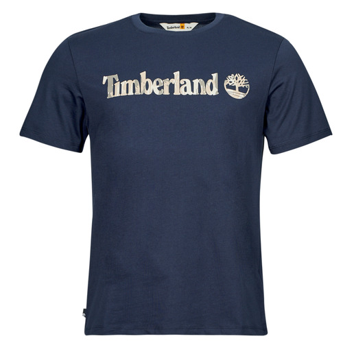 Vêtements Homme T-shirts manches courtes Timberland Camo Linear Logo Short Sleeve Tee Marine