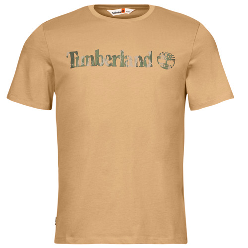 Vêtements Homme T-shirts manches courtes Timberland Camo Linear Logo Short Sleeve Tee Beige