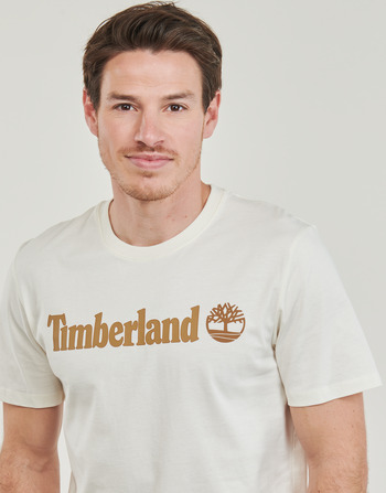 Timberland Linear Logo Short Sleeve Tee Blanc