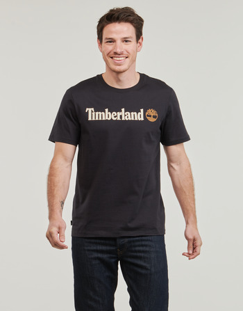 Timberland Linear Logo Short Sleeve Tee Noir