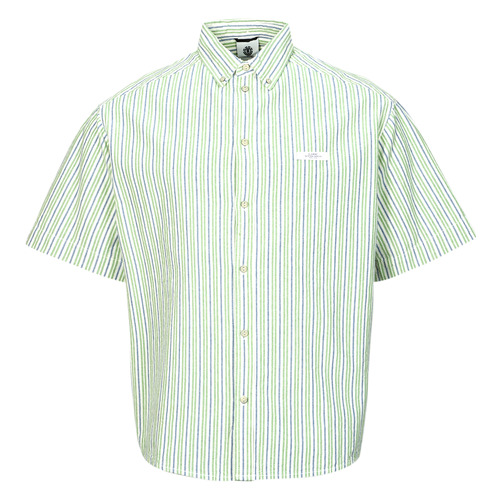 Vêtements Homme Chemises manches courtes Element CAMBRIDGE SS Blanc / Gris / Vert