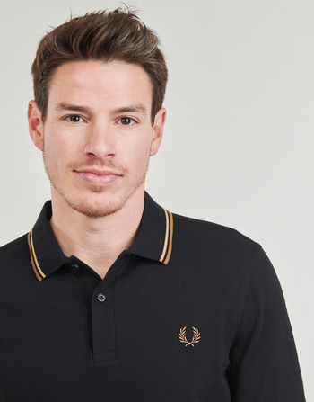Fred Perry TWIN TIPPED FRED PERRY SHIRT Noir / Marron