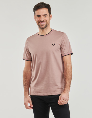 Fred Perry TWIN TIPPED T-SHIRT Rose / Noir