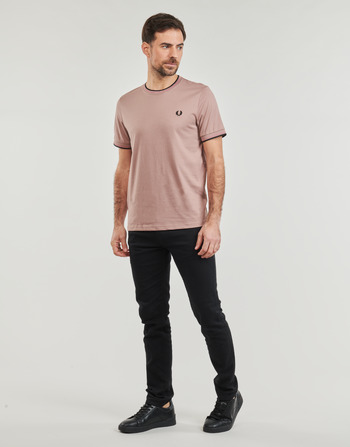 Fred Perry TWIN TIPPED T-SHIRT Rose / Noir