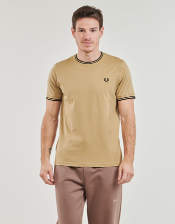 Fred Perry TWIN TIPPED T-SHIRT Beige / Noir