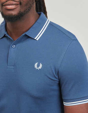 Fred Perry TWIN TIPPED FRED PERRY SHIRT Bleu / Blanc