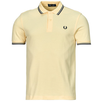 Vêtements Homme Polos manches courtes Fred Perry TWIN TIPPED FRED PERRY SHIRT Jaune / Marine