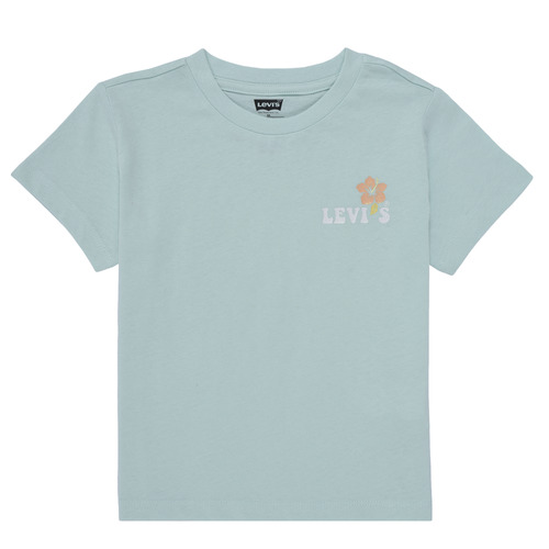Vêtements Fille T-shirts manches courtes Levi's OCEAN BEACH SS TEE Bleu Pastel / Orange Pastel