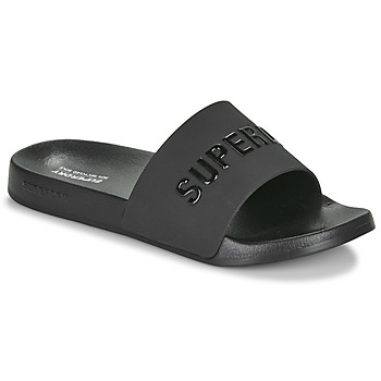 Chaussures Homme Claquettes Superdry Sandales De Piscine À Logo Véganes Noir