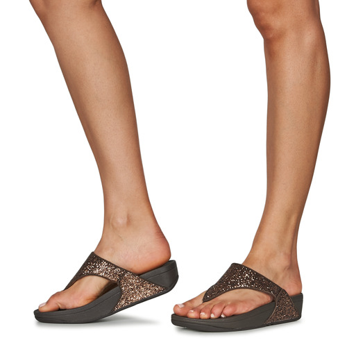 FitFlop Lulu Glitter Toe-Thongs Marron / Noir