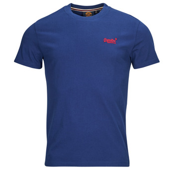 Vêtements Homme T-shirts manches courtes Superdry ESSENTIAL LOGO EMB TEE Marine