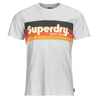 Vêtements Homme T-shirts manches courtes Superdry CALI STRIPED LOGO T SHIRT Blanc