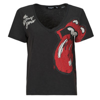 Vêtements Femme T-shirts manches courtes Desigual TS_ROLLING Noir / Rouge