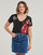 Vêtements Femme T-shirts manches courtes Desigual TS_ROLLING Noir / Rouge