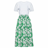 Vêtements Femme Robes longues Desigual VEST_MARLON Blanc / Vert