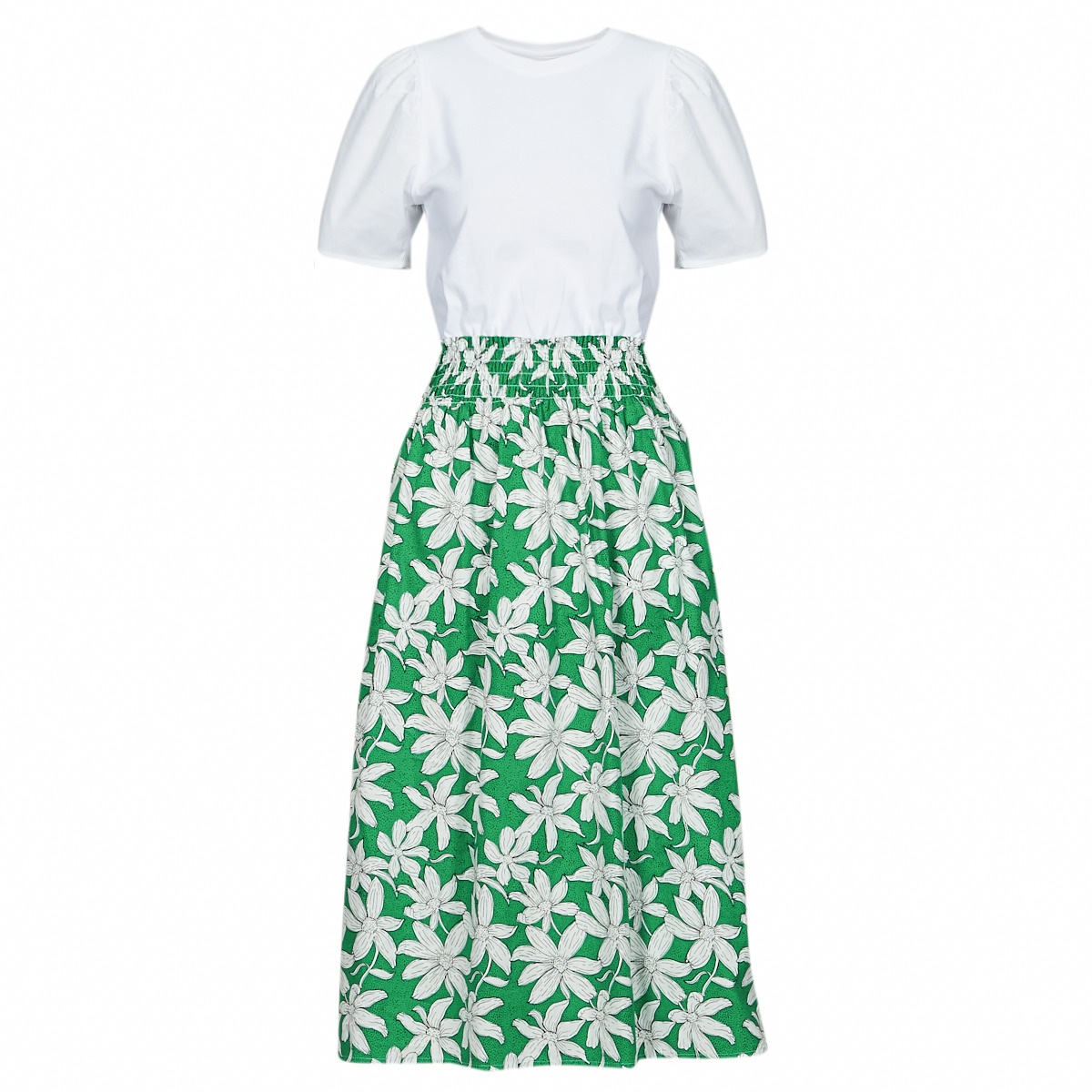 Vêtements Femme Robes longues Desigual VEST_MARLON Blanc / Vert