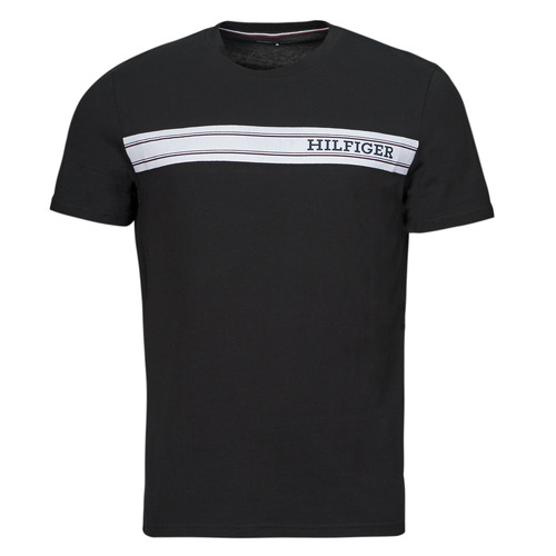 Vêtements Homme T-shirts manches courtes Tommy Hilfiger MONOTYPE STRIPE Noir