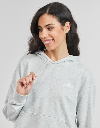 New Balance FRENCH TERRY SMALL LOGO HOODIE Gris