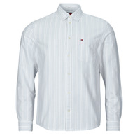 Vêtements Homme Chemises manches longues Tommy Jeans TJM REG OXFORD STRIPESHIRT Blanc / Bleu