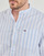 Vêtements Homme Chemises manches longues Tommy Jeans TJM MAO STRIPE LINEN BLEND SHIRT Blanc / Bleu