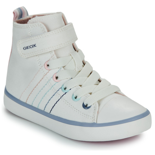Chaussures Fille Baskets montantes Geox J GISLI GIRL Blanc