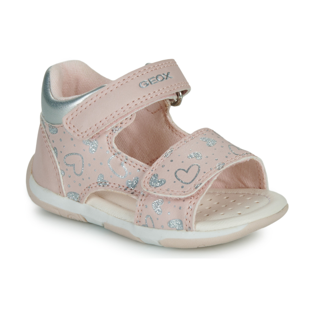 Chaussures Fille Sandales et Nu-pieds Geox B SANDAL TAPUZ GIRL Rose / Argenté
