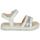 Chaussures Fille Sandales et Nu-pieds Geox J SANDAL HAITI GIRL Blanc / Argenté