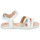 Chaussures Fille Sandales et Nu-pieds Geox J SANDAL KARLY GIRL Blanc / Argenté