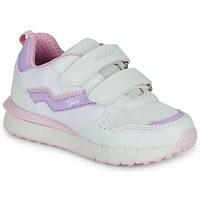 Chaussures Fille Baskets basses Geox J FASTICS GIRL Blanc / Violet
