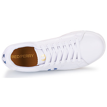 Fred Perry B721 Leather / Towelling Blanc / Bleu